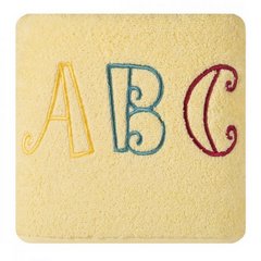 Ręcznik dziecięcy z haftowaną aplikacją z literkami 30x50cm - 30 X 50 cm - żółty 2
