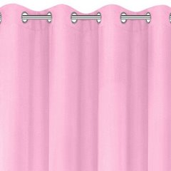 Zasłona gotowa RITA długa jasna różowa z matowej gładkiej tkaniny  na przelotkach 140x250 cm EUROFIRANY - 140 x 250 cm - jasnoróżowy 5