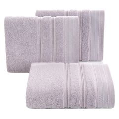 Ręcznik z bawełny z częścią ozdobną przetykaną błyszczącą nicią 50x90cm - 50 X 90 cm - liliowy 1