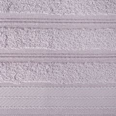Ręcznik z bawełny z częścią ozdobną przetykaną błyszczącą nicią 50x90cm - 50 X 90 cm - liliowy 7