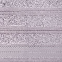 Ręcznik z bawełny z częścią ozdobną przetykaną błyszczącą nicią 50x90cm - 50 X 90 cm - liliowy 4