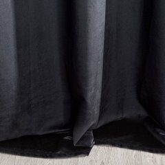 Zasłona FEBA z błyszczącego welwetu z pasem kryształków Reina Line Eurofirany - 140 x 250 cm - czarny 3