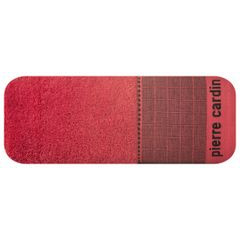 MAKS ręcznik kąpielowy z żakardową bordiurą Eurofirany - 50 x 100 cm - czerwony 3