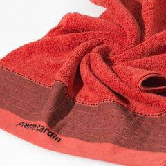 MAKS ręcznik kąpielowy z żakardową bordiurą Eurofirany - 50 x 100 cm - czerwony 4