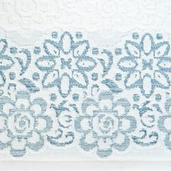 Ręcznik bawełniany biały Ria z bordiurą w niebieskie kwiaty 70x140 cm o gramaturze 500 g/m2 Eurofirany - 70 x 140 cm - biały 7