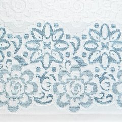 Ręcznik bawełniany biały Ria z bordiurą w niebieskie kwiaty 70x140 cm o gramaturze 500 g/m2 Eurofirany - 70 x 140 cm - biały 8