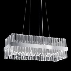 Lampa sufitowa wisząca HARMONY 3 z kryształków w stylu glamour 60x20x120 cm Eurofirany - ∅ 60 x 20 cm - srebrny 4