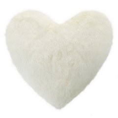Poszewka na poduszkę w kształcie serca kremowa - 40 X 40 cm - kremowy 1