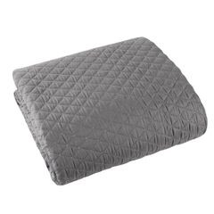 Narzuta przeszywana popielata 170x210 cm - 170 X 210 cm - stalowy 2