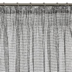 Dekoracja okienna BONITA srebrna z siateczki z cekinami na taśmie Eurofirany - 140 x 270 cm - szary 4
