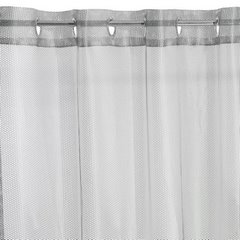 Dekoracja okienna Anika srebrna z siateczki plaster miodu  na przelotkach Eurofirany - 140 x 250 cm - szary 3