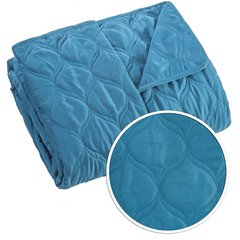 Narzuta na łóżko przeszywana 170x210 cm niebieska - 170 x 210 cm - niebieski 6