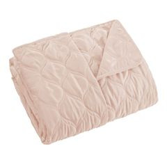 Narzuta na łóżko przeszywana 170x210 cm różowa - 170 X 210 cm - różowy 2