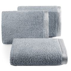 Ręcznik z bawełny z błyszczącym brzegiem 70x140cm biały - 70 X 140 cm - stalowy 1