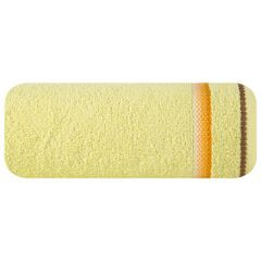 Ręcznik z tęczowym haftem na bordiurze 50x90cm - 50 X 90 cm - żółty 2