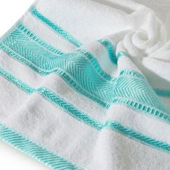 Ręcznik kąpielowy MATI z bordiurą w pasy Eurofirany - 50 x 90 cm - biały 8