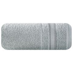 Ręcznik z bawełny z bordiurą podkreśloną srebrną nitką 50x90cm - 50 X 90 cm - srebrny 2