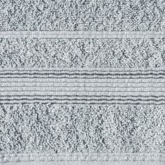 Ręcznik z bawełny z bordiurą podkreśloną srebrną nitką 50x90cm - 50 X 90 cm - srebrny 4
