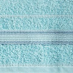 Ręcznik z bawełny z bordiurą podkreśloną srebrną nitką 70x140cm - 70 X 140 cm - turkusowy 4