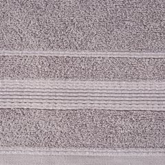 Ręcznik z bawełny z bordiurą podkreśloną srebrną nitką 50x90cm - 50 X 90 cm - liliowy 7