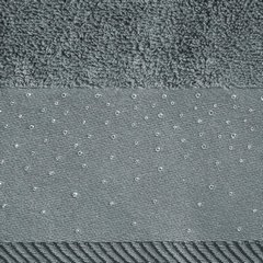 ESTER ręcznik kąpeilowy zdobiony bordiurą z cekinami Eurofirany - 70 x 140 cm - stalowy 3