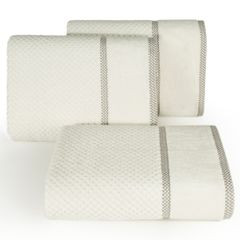 Ręcznik CALEB kremowy z bawełny frotte Eurofirany - 50 x 90 cm - kremowy 1