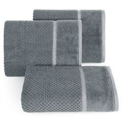 Ręcznik łazienkowy CALEB z bawełny frotte Eurofirany - 50 x 90 cm - stalowy 1