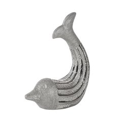 Figurka dekoracyjna PATO srebrny delfin Eurofirany - 14 x 6 x 17 cm - srebrny 1