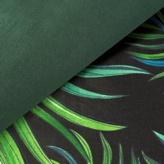Komplet pościeli PALMS z satyny bawełnianej z motywem liści bananowca 160x200 70x80 cm Eurofirany - 160 x 200 cm - zielony 3