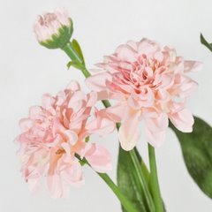 Sztuczny kwiat różowy NATU 92 MARGARETKI SANTINI bukiecik z tkaniny z listkami 65 cm Eurofirany - ∅ 4 x 65 cm - jasnoróżowy 2