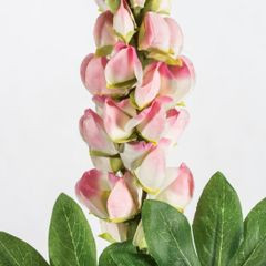 Sztuczny kwiat różowy NATU 99 ŁUBIN z listkami 80 cm Eurofirany - 80 cm - jasnoróżowy 3