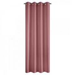 Zasłona gotowa RITA długa ciemna różowa z matowej  gładkiej tkaniny  na przelotkach 140x250 cm EUROFIRANY - 140 x 250 cm - ciemnoróżowy 7