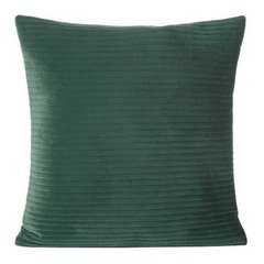 Poszewka dekoracyjna na poduszkę 45 x 45 kolor c.zielony - 45 X 45 cm - ciemnozielony 1