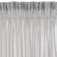 Firana RAJA zdobiona falbanami gładka z moherem Eurofirany - 140 x 270 cm - szary 4