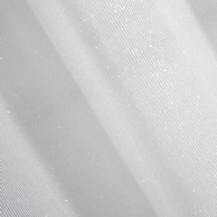 Ariana biała firana na przelotkach z dodatkiem moheru zdobiona falbanami Eurofirany 140x250cm - 140 x 250 cm - biały 2