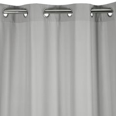 Evita stalowa zasłona z matowej tkaniny gładka 140x250 cm na przelotkach Eurofirany - 140 x 250 cm - stalowy 5