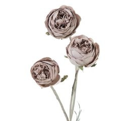 Sztuczny kwiat różowy NATU 137 gałązka dekoracyjna z 3 kwiatkami 74 cm Eurofirany - ∅ 7 x 74 cm - pomarańczowy 2