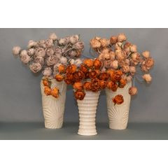 Sztuczny kwiat różowy NATU 137 gałązka dekoracyjna z 3 kwiatkami 74 cm Eurofirany - ∅ 7 x 74 cm - pomarańczowy 3