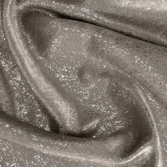 Ebru beżowa zasłona zaciemniająca z srebrną przecierką na żabki 135x270cm - 135 x 270 cm - beżowy 4