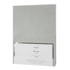 Prześcieradło z gumką białe DINA z satyny bawełnianej Diva Line  Eurofirany - 140 x 200 x 30 cm - srebrny 3