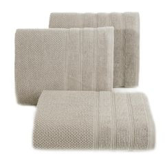 Bawełniany ręcznika kąpielowy frote beżowy 50x90 - 50 x 90 cm - beżowy 1