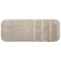 Bawełniany ręcznika kąpielowy frote beżowy 50x90 - 50 x 90 cm - beżowy 3