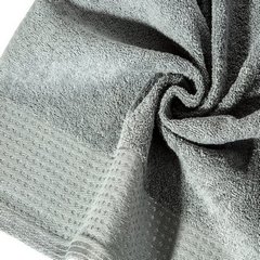 Ręcznik LUNA stalowy z błyszczącą bordiurą Eurofirany - 30 x 50 cm - stalowy 4