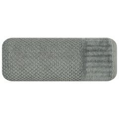 Ręcznik kąpielowy stalowy MIKE o strukturze krateczki o gramaturze 500 g/m2 50x90 cm Eurofirany Premium 50x90 szary - 50 X 90 cm - stalowy 3