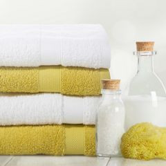 Miękki chłonny ręcznik kąpielowy beżowy 50x90 - 50 X 90 cm - beżowy 6