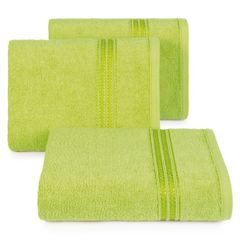 Ręcznik kąpielowy jasny zielony LORI z bawełny z dekoracyjną bordiurą 50x90 cm Eurofirany - 50 x 90 cm - zielony 1