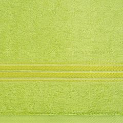 Ręcznik kąpielowy jasny zielony LORI z bawełny z dekoracyjną bordiurą 50x90 cm Eurofirany - 50 x 90 cm - zielony 3