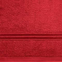 LORI CZERWONY RĘCZNIK KĄPIELOWY Z BAWEŁNY Z DEKORACYJNĄ BORDIURĄ 30x50 cm EUROFIRANY -  - czerwony 3