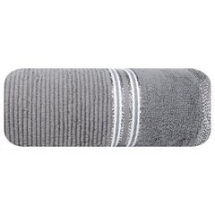 FILON ręcznik kąpielowy z błyszczącą bordiurą Eva Minge Eurofirany - 50 x 90 cm - srebrny 2
