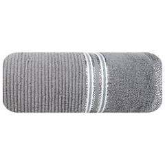 FILON ręcznik kąpielowy z błyszczącą bordiurą Eva Minge Eurofirany - 70 x 140 cm - srebrny 2
